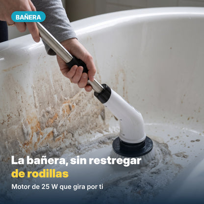 Limpiador eléctrico giratorio para baño, paredes y suelos